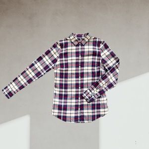 Plaid J. Crew Mercantile button down shirt, size XXS - NWT